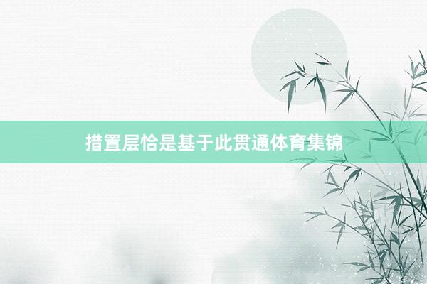 措置层恰是基于此贯通体育集锦