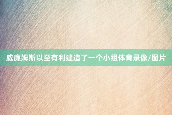威廉姆斯以至有利建造了一个小组体育录像/图片